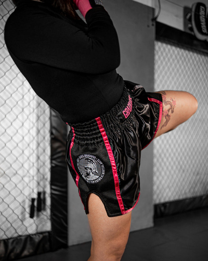 Pink shorts for kickboxing