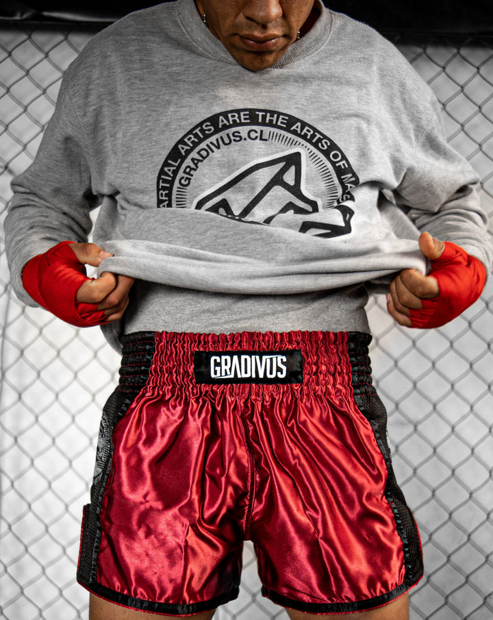 Red shorts for kickboxing
