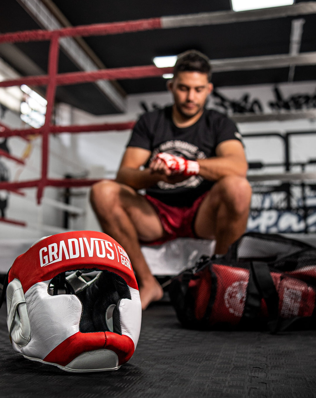 cabezal protector cabeza rojo mars gradivus artes marciales kickboxing boxeo box sambo mma muay thai k1 ufc bellator cuero autentico hecho a mano importado sparring pelea sparpro deporte contacto combate