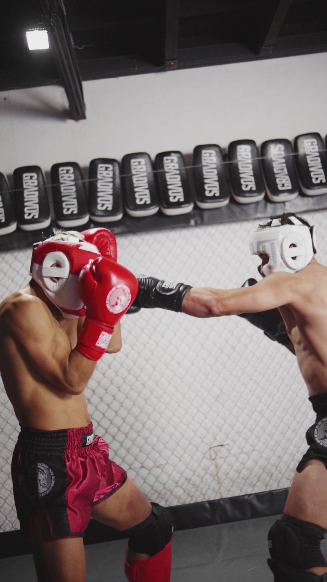 Canilleras Kick SparPro Kickboxing mma sambo muay thai k1 artes marciales mars gradivus combat gear deporte combate full contact pelea salud rojo blanco sparring