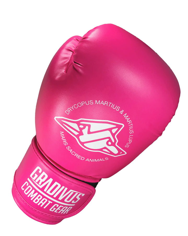 Guantes de boxeo classic clasico boxing box kickboxing muay thai k1 sambo mma ufc bellator artes marciales mars gradivus subete al ring jaula deporte salud entrenamiento pelea combate full contact rosado blanco mujer girl poder femenino