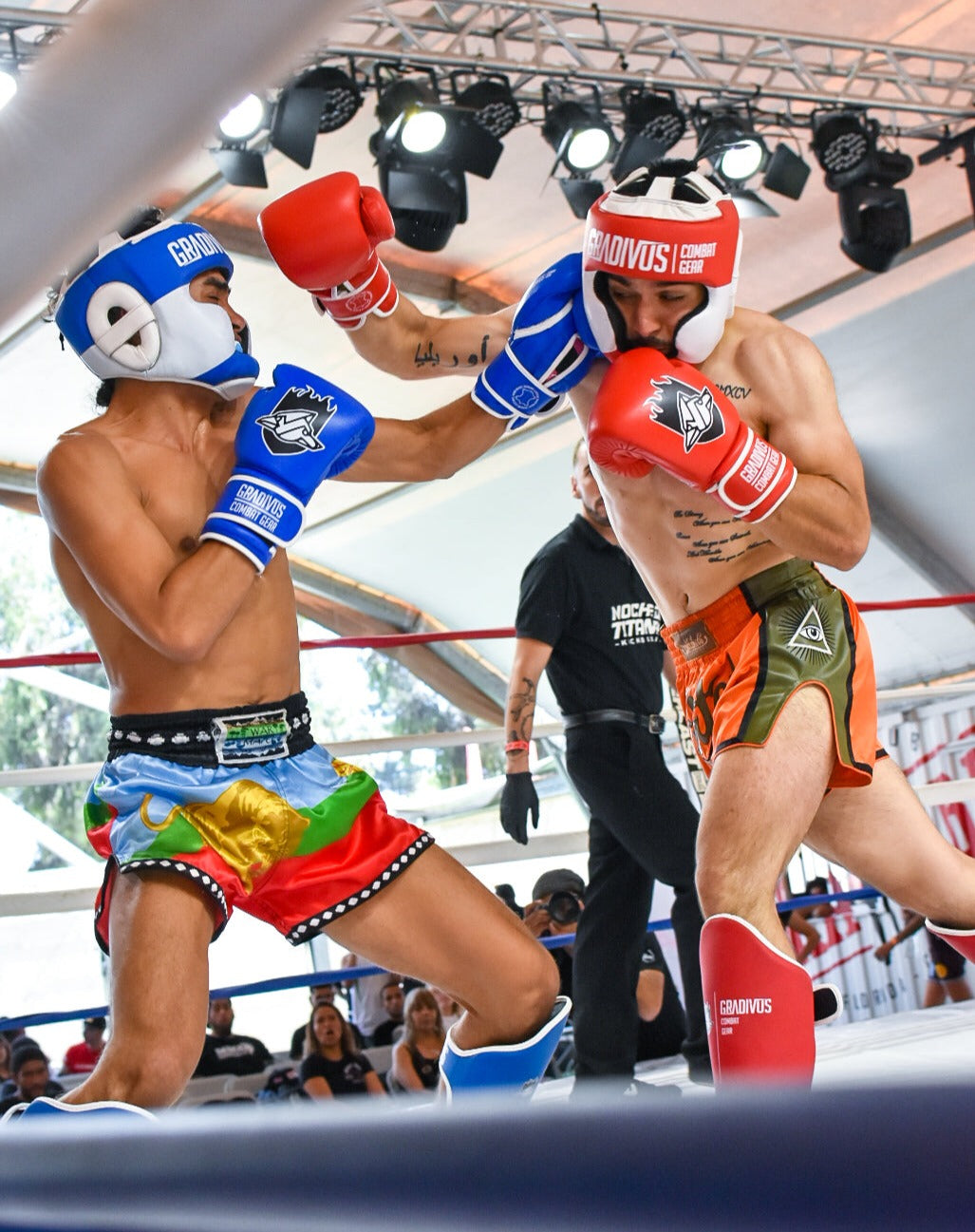 cabezal de cuero autentico gradivus azul kickboxing boxeo box artes marciales muay tahi mma ufc bellator hecho a mano importado mars martial arts rojo