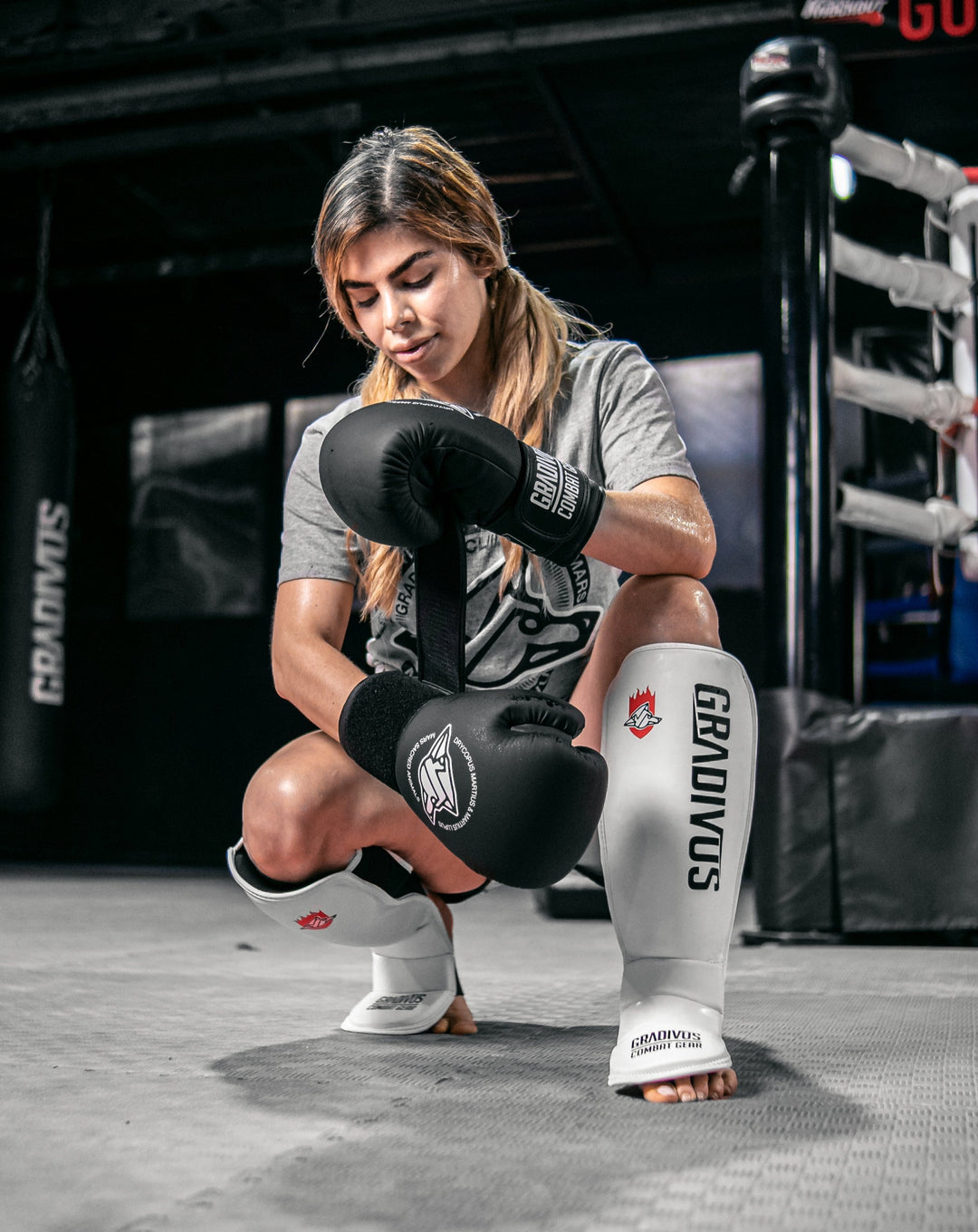canilleras mars gradivus kickboxing muay thai k1 mma ufc bellator patadas artes marciales blanco