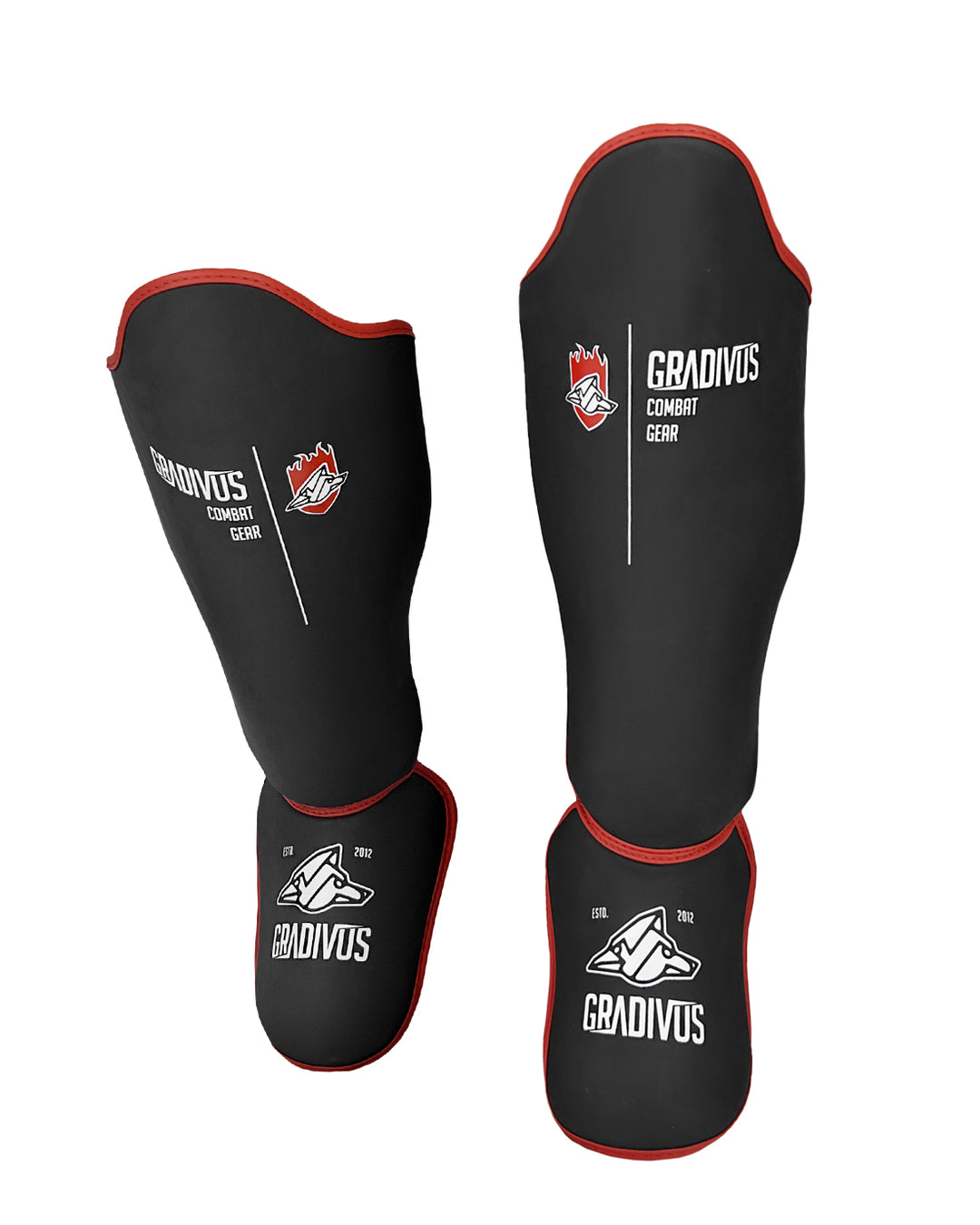 canilleras kick pro std mars gradivus kickboxing muay thai k1 sambo mma ufc bellator gimnasio academia artes de marte emblema animales sagrados negro rojo blanco