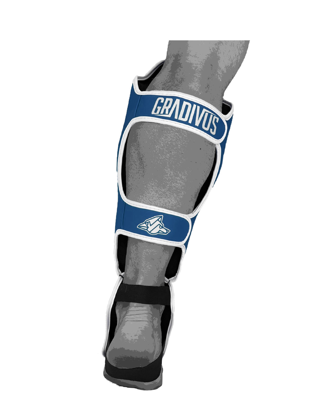 canilleras kick pro std mars gradivus kickboxing muay thai k1 sambo mma ufc bellator gimnasio academia artes de marte emblema animales sagrados azul blanco