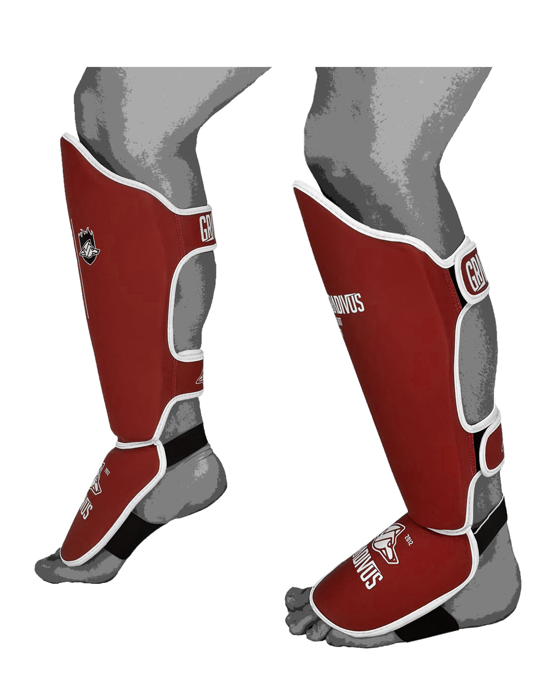 canilleras kick pro std mars gradivus kickboxing muay thai k1 sambo mma ufc bellator gimnasio academia artes de marte emblema animales sagrados rojo blanco