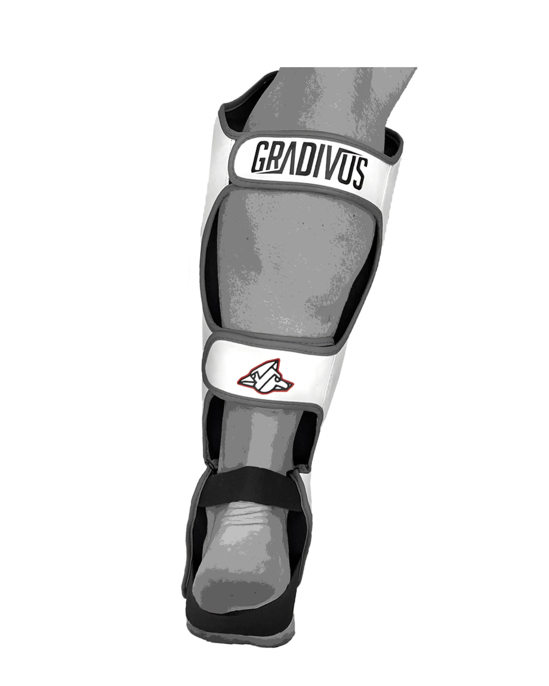 canilleras kick pro std mars gradivus kickboxing muay thai k1 sambo mma ufc bellator gimnasio academia artes de marte emblema animales sagrados blanco gris