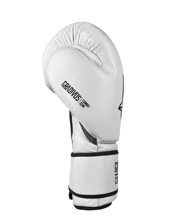 guantes de boxeo box boxing cuero autentico hecho a mano importado kickboxing muay thai k1 sambo mma ufc bellator mars gradivus combat gear deporte full contact contacto iska blanco