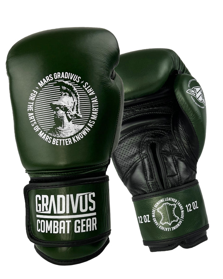 guantes boxeo sparpro cuero autentico vaca box boxing kickboxing muay thai sambo mma ufc bellator glory artes marciales mars gradivus hecho a mano importado subete al ring entrenar hace bien salud y deporte deporte combate full contact sparring verde