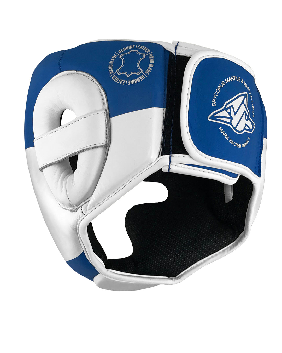 cabezal de cuero autentico gradivus azul kickboxing boxeo box artes marciales muay tahi mma ufc bellator hecho a mano importado mars martial arts 