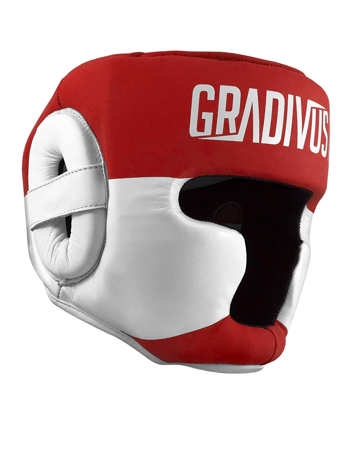 cabezal de cuero autentico gradivus rojo kickboxing boxeo box artes marciales muay tahi mma ufc bellator hecho a mano importado mars martial arts 