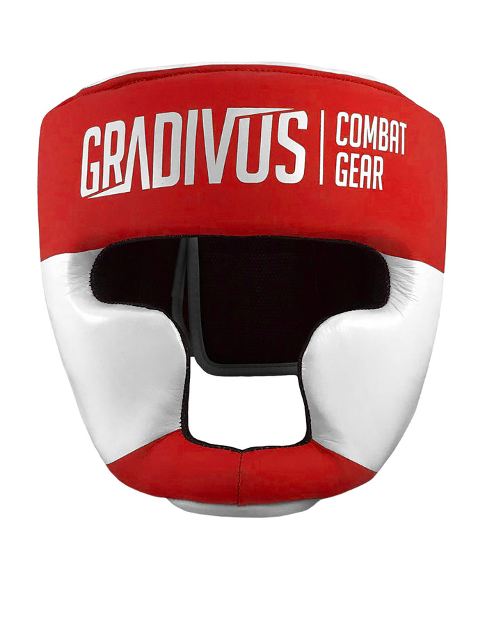 cabezal de cuero autentico gradivus rojo kickboxing boxeo box artes marciales muay tahi mma ufc bellator hecho a mano importado mars martial arts 