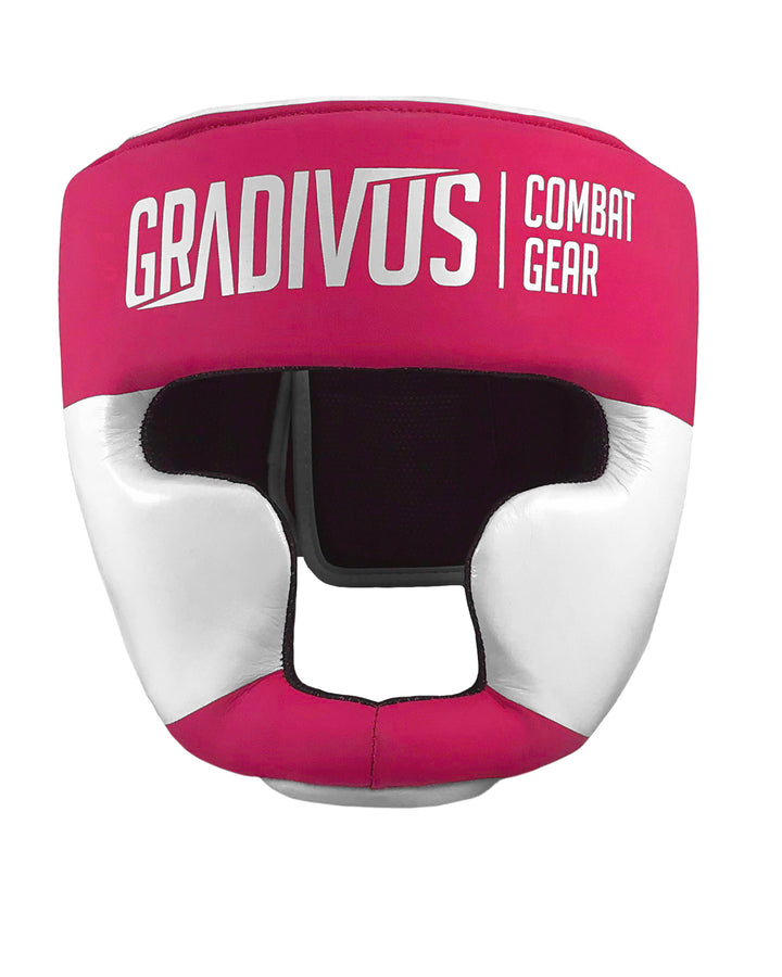 cabezal de cuero autentico gradivus rosado kickboxing boxeo box artes marciales muay tahi mma ufc bellator hecho a mano importado mars martial arts 