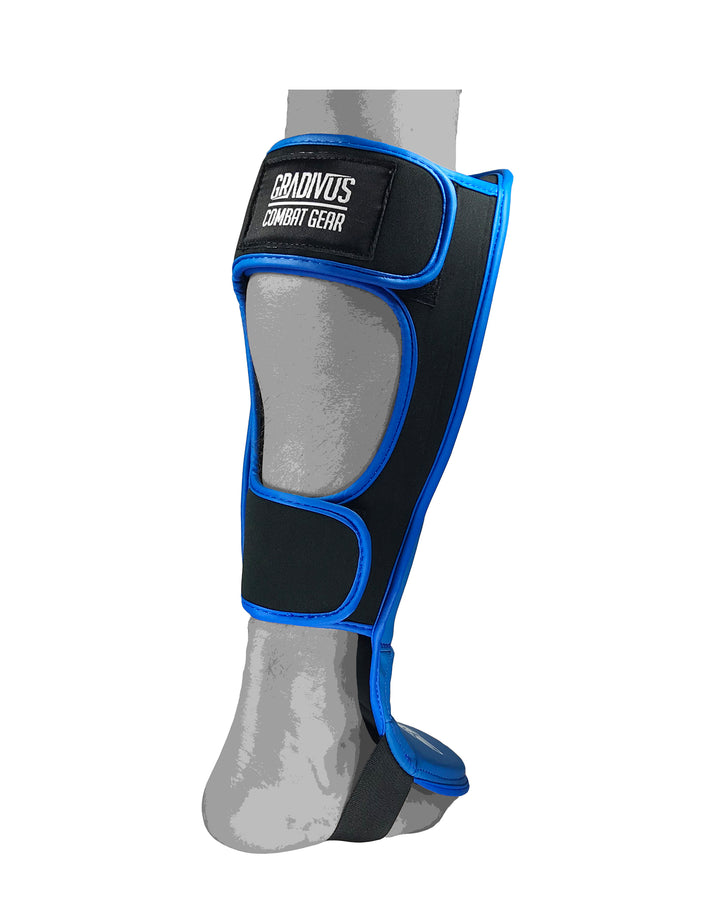 canilleras mars gradivus kickboxing muay thai k1 mma ufc bellator patadas artes marciales azul