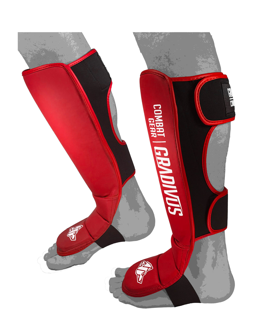 canilleras mars gradivus kickboxing muay thai k1 mma ufc bellator patadas artes marciales rojo