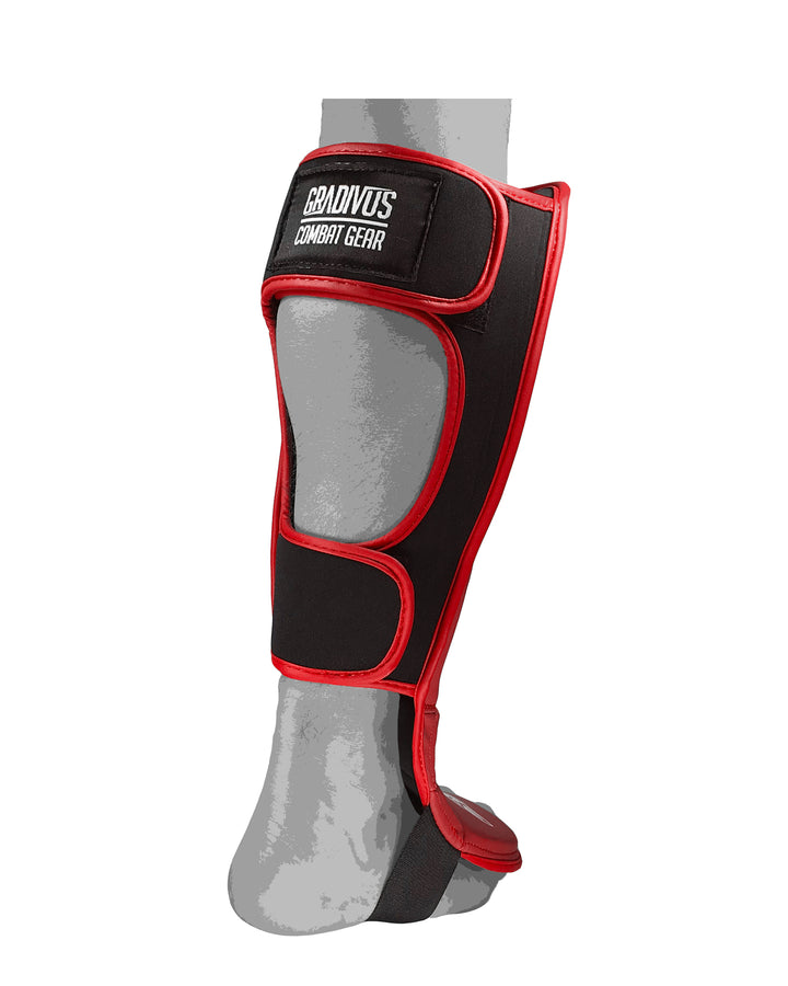 canilleras mars gradivus kickboxing muay thai k1 mma ufc bellator patadas artes marciales rojo
