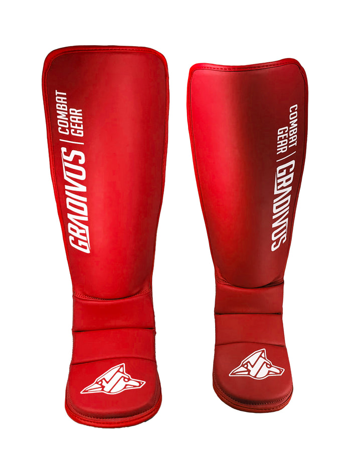 canilleras mars gradivus kickboxing muay thai k1 mma ufc bellator patadas artes marciales rojo