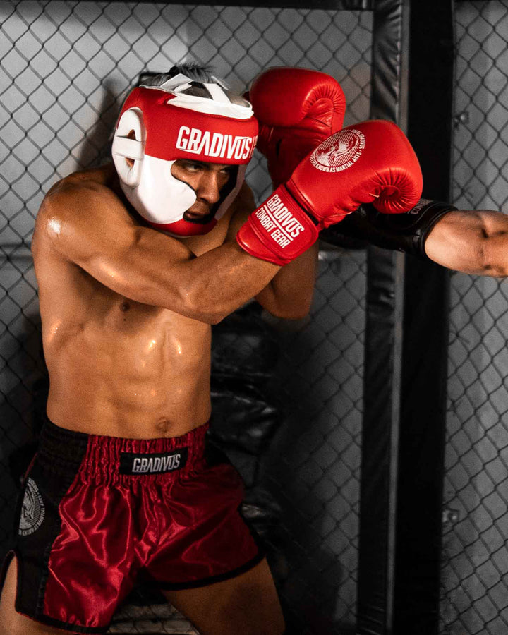 guantes boxeo sparpro cuero autentico vaca box boxing kickboxing muay thai sambo mma ufc bellator glory artes marciales mars gradivus hecho a mano importado subete al ring entrenar hace bien salud y deporte deporte combate full contact sparring rojo