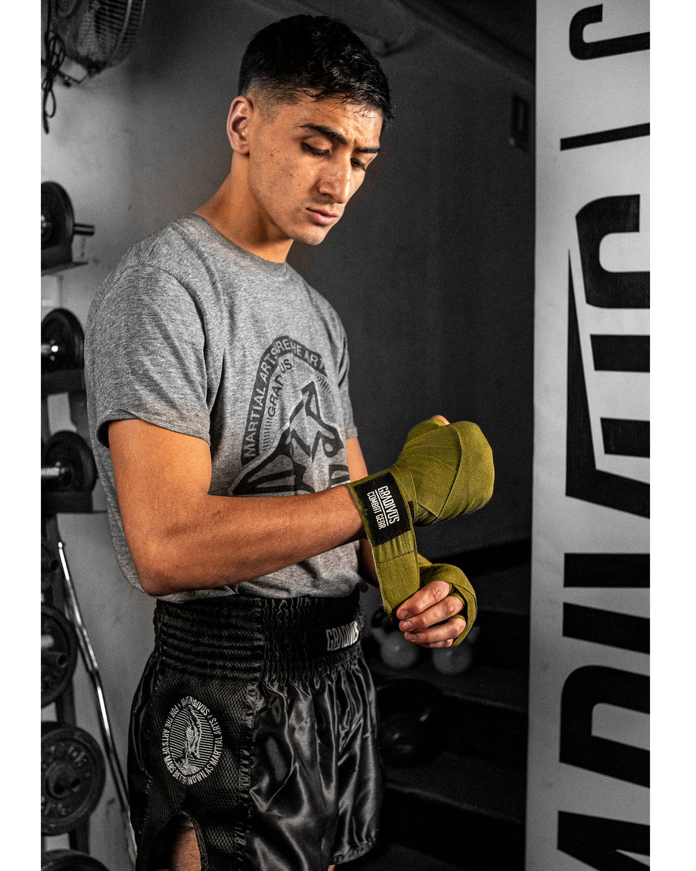 vendas boxeo algodon semi elasticado 4 metros boxing box kickboxing muay thai k1 mma sambo ufc bellator pelea peleador competidor entrenador gimnasio subete al ring jaula artes marciales mars gradivus verde