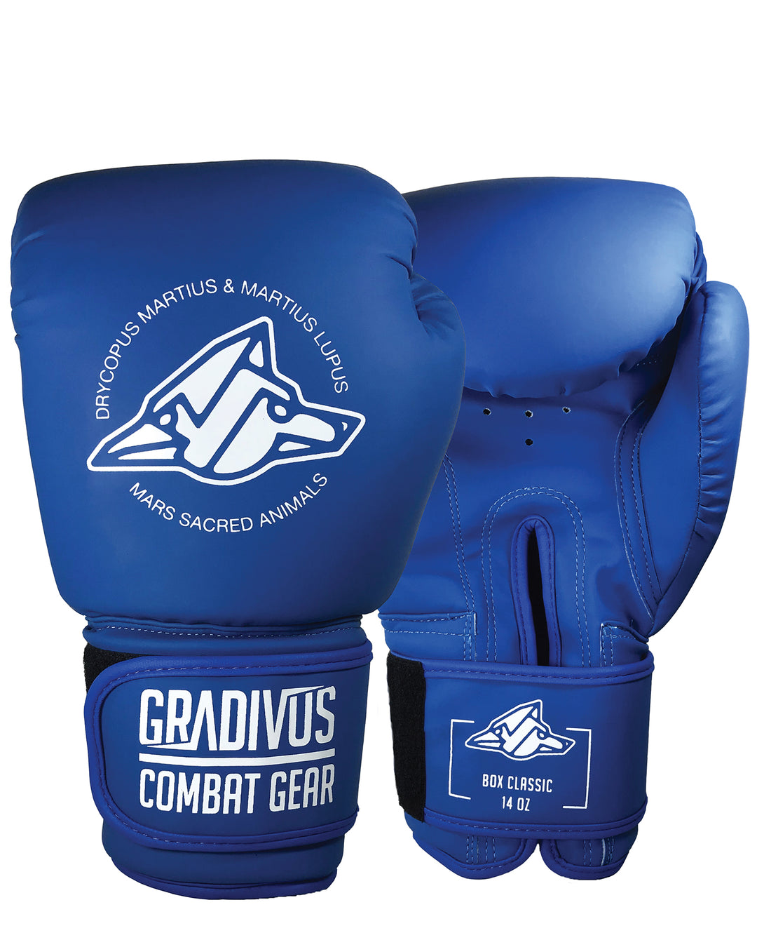 Guantes de boxeo classic clasico boxing box kickboxing muay thai k1 sambo mma ufc bellator artes marciales mars gradivus subete al ring jaula deporte salud entrenamiento pelea combate full contact azul blanco