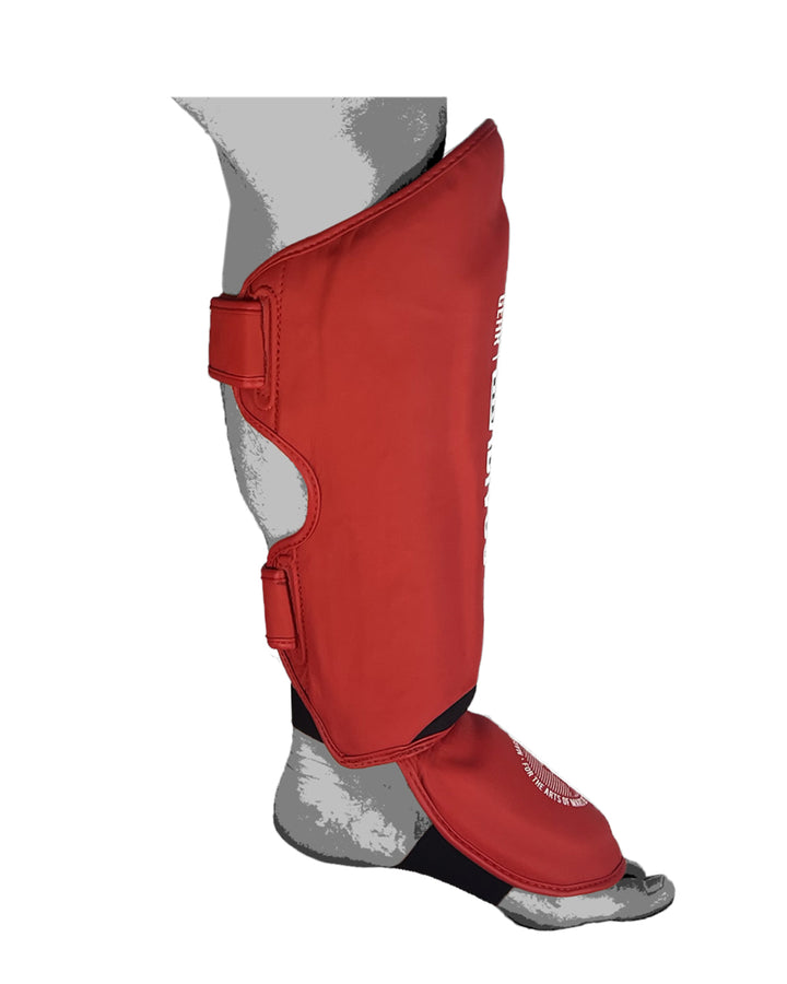 Canilleras Kick SparPro Kickboxing mma sambo muay thai k1 artes marciales mars gradivus combat gear deporte combate full contact pelea salud rojo blanco