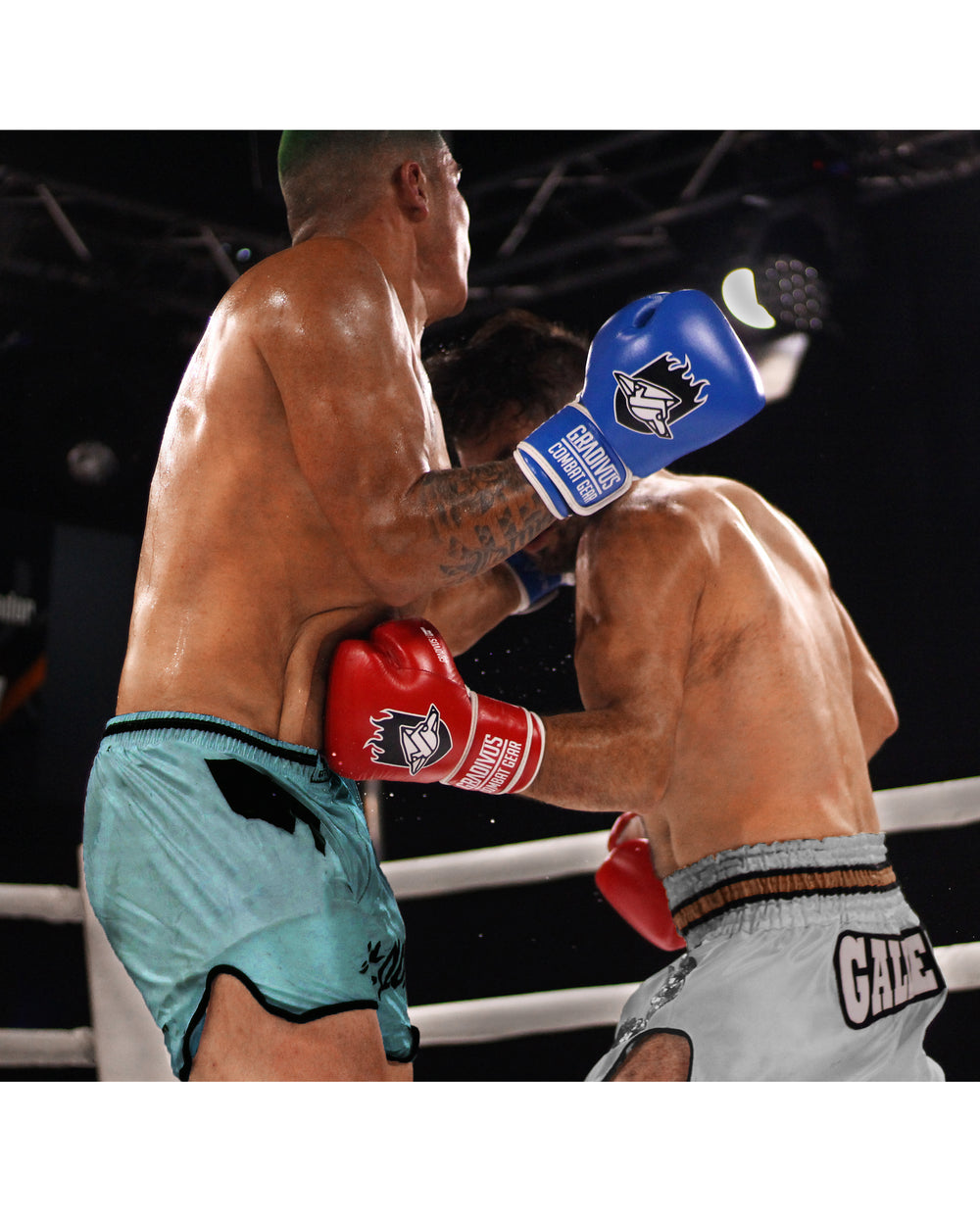 guantes de boxeo box boxing cuero autentico hecho a mano importado kickboxing muay thai k1 sambo mma ufc bellator mars gradivus combat gear deporte full contact contacto iska azul rojo