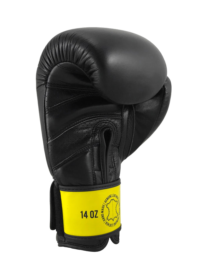guantes boxeo sparpro cuero autentico vaca box boxing kickboxing muay thai sambo mma ufc bellator glory artes marciales mars gradivus hecho a mano importado subete al ring entrenar hace bien salud y deporte deporte combate full contact sparring negro amarillo