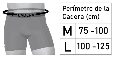 Tabla de tallas de Shorts con Inguinal Ring Fighter